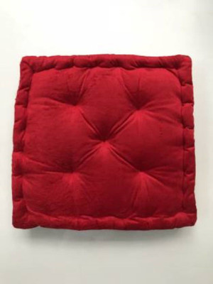 DCT Microfibre Solid Floor Cushion Pack of 1(Red)