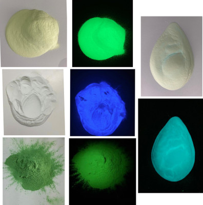 JASH GLOW PAINT POWDERS Four colours of glow paint powders(Green,Blue,Pink,Voilet)each 25gm(Total 100gms)