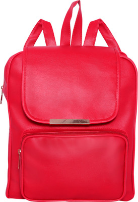 Reprox Women PU leather (pack of 1),Red 10 L Backpack(Red)