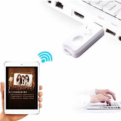 WISTAR Adapter Audio Music Wireless WiFi Dongle Transmitter USB Mp3 Speaker Car FT6 USB Adapter(White)