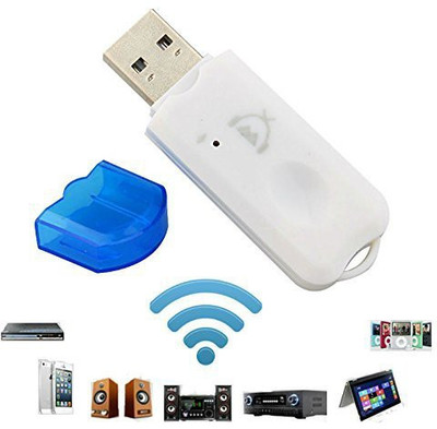 Triangle Ant v2.1 Car Bluetooth Device with Adapter Dongle(White, Blue)