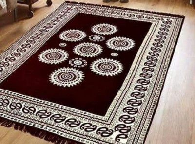PICTAS Brown Chenille Carpet(5 cm,  X 7 cm, Rectangle)