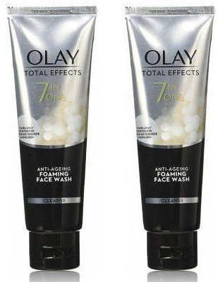 OLAY TOTAL EFFECTS 7 IN 1 ANTI AGEING FOAMING FACE WASH PACK OF 2 100 G Face Wash(200 g)