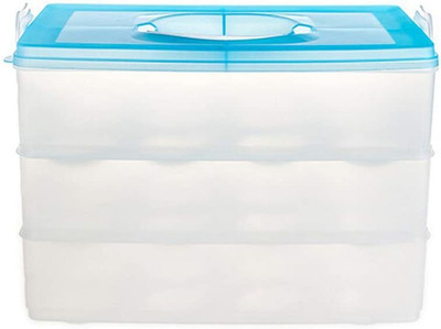 PAVITYAKSH Plastic Egg Container  - 6 dozen(Pack of 3, Blue)