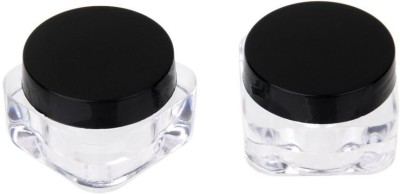 HAWKDEALS Plastic Utility Container  - 100 ml(Pack of 2, Clear, Black)