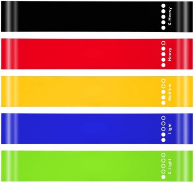 SEAGULL Resistance Loop Bands, Workout Bands Sets for Legs and Glutes Resistance Band(Red, Black, Yellow, Blue, Green, Pack of 5)