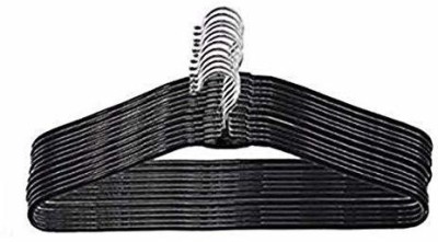 mega shine combo pack of (Heavy) Steel Pack of 10 Hanger & Plastic Cloth Clips (Black Pack of 20) . Steel Dress Pack of 30 Hangers For  Dress(Multicolor)