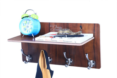 7CR Key Holder F- Shelf-4B Wood Key Holder(4 Hooks)
