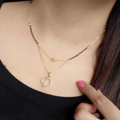 Laksh Enterprisee Traditional Gold Plated (D) Mangalsutra For Women Alloy Mangalsutra