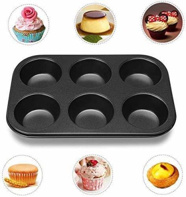 MAITRI ENTERPRISE Carbon Steel Cupcake/Muffin Mould 6(Pack of 1)