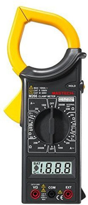 METERBAZAR Mastech M266 Digital AC Clamp Meter AC/DC Voltage AC Current Resistance Tester Digital Multimeter(Black 2000 Counts)