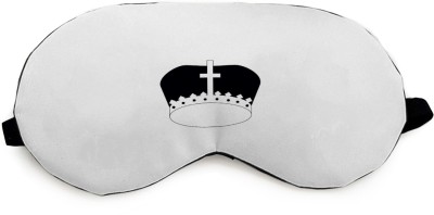 Crazy Corner White Crown Printed Eye Mask/Sleep Mask for Relaxing/Medidation/Sleep/Travel For Women/Girls/Kids (7.4 * 4 Inches) | Comfortable & Soft Eye Cover/Eye Patch Eye Shade(Multicolor)