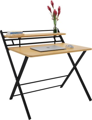 Story@home Engineered Wood Office Table(Free Standing, Finish Color - Beige, Pre-assembled)