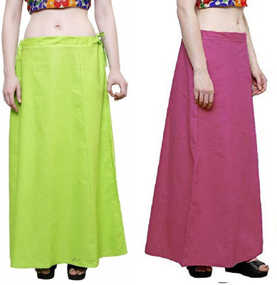 NewBELL P2_Green_DarkBabyPink Pure Cotton Petticoat(Free)