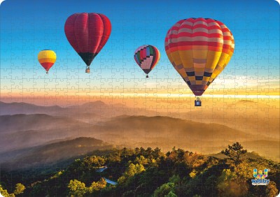 Webby Colorful Hot Air Balloons Jigsaw Puzzle, 500 pieces(500 Pieces)
