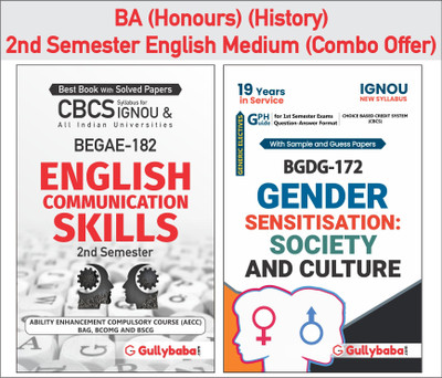 Gullybaba IGNOU CBCS BA (Honours) {History} BEGAE-182 English Communication Skills & BGDG-172 Gender Sensitization: Society And Culture Second Semester Combo Of IGNOU Help Books With Solved Sample Papers And Important Exam Study Notes(Paperback, Gullybaba.Com Panel)