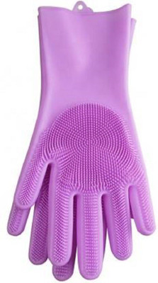 RBGIIT SILICON RUBBER KITCHEN HAND GLOVES PACK OF 1 PAIR Rubber Rubber  Safety Gloves(Pack of 1)
