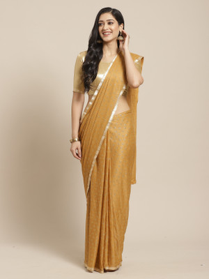 Ratnavati Embellished Daily Wear Lycra Blend Saree(Beige)