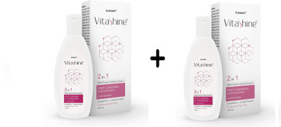 Vitashine 2 in 1 Shampoo + Conditioner | Pack of 2 | with Protein & Multi-Vitamin(200 ml)