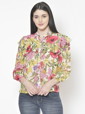 Cation Women Printed, Floral Print Casual Multicolor Shirt