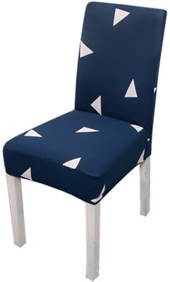 HOUSE OF QUIRK Polyester Geometric Chair Cover(Blue Pack of 1)