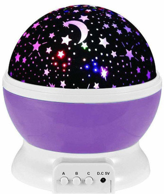 FIVANIO Round Star Master Light Projector LED Night lamp a Rotating 4 Mod Night Lamp(14.5 cm, Multicolor)