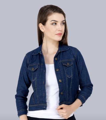 bornbebest 3/4th Sleeve Solid Women Denim Jacket