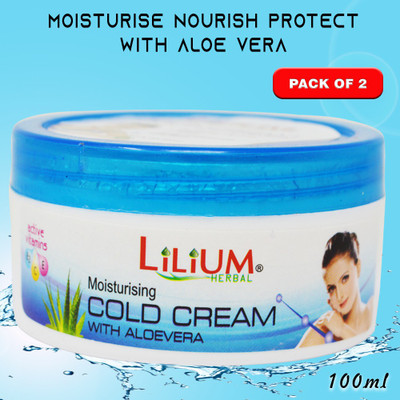 LILIUM Herbal Cold Cream 100ml, Pack of 2(200 ml)