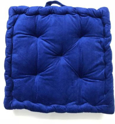 DCT Microfibre Solid Floor Cushion Pack of 1(Blue)