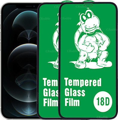 CRodible Edge To Edge Tempered Glass for iPhone 12 Pro Max(Pack of 2)
