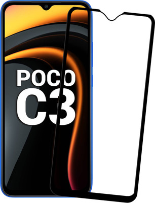 Karpine Edge To Edge Tempered Glass for Poco C3, Mi Redmi 9i, Mi Redmi 9C, Mi Redmi 9A(Pack of 1)
