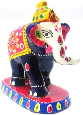 Palpal Palpal Showpiece elephant home d�cor set of 1 item Decorative Showpiece 8 cm paper mache blue colour Decorative Showpiece  -  8 cm(Paper Mache, Blue)