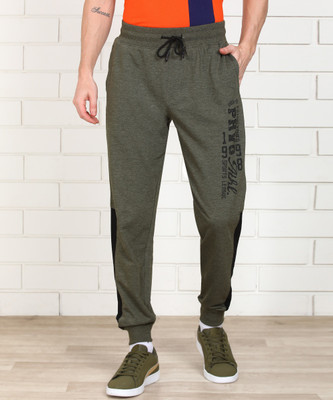 PROVOGUE Printed Men Black, Green Track Pants