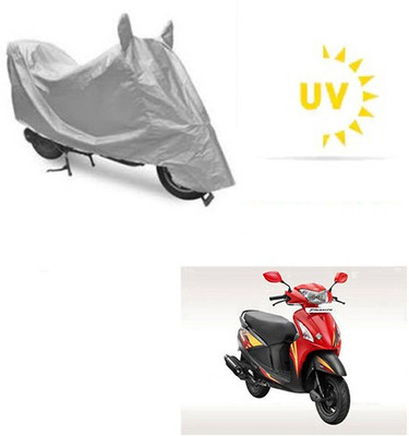 saanvi Waterproof Two Wheeler Cover for Hero(Pleasure, Silver)