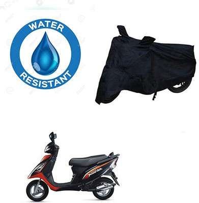 Mdstar Waterproof Two Wheeler Cover for TVS(Victor GLX, Black)
