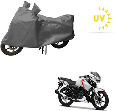 saanvi Waterproof Two Wheeler Cover for TVS(Apache RTR 160, Grey)