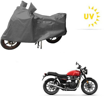 RPSENTTERPR Waterproof Two Wheeler Cover for Triumph(Twin spark, Grey)