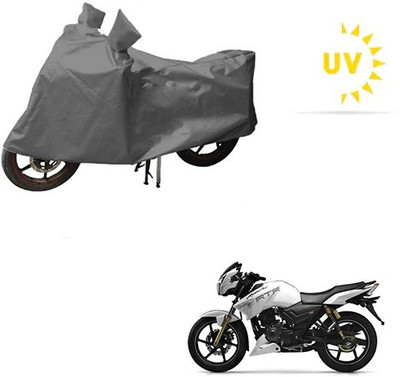 saanvi Waterproof Two Wheeler Cover for TVS(Apache RTR 180, Grey)