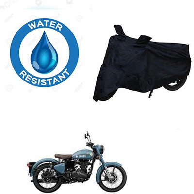 RPSENTTERPR Waterproof Two Wheeler Cover for Royal Enfield(Classic 500, Black)