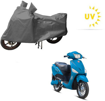 saanvi Waterproof Two Wheeler Cover for Hero(Electric Optima, Grey)