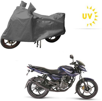 saanvi Waterproof Two Wheeler Cover for Bajaj(Pulsar 135 LS DTS-i, Grey)