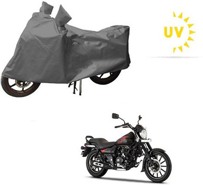 saanvi Waterproof Two Wheeler Cover for Bajaj(Avenger 220 Street, Grey)