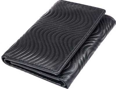SHDESIGN Men Black Genuine Leather Wallet(6 Card Slots)