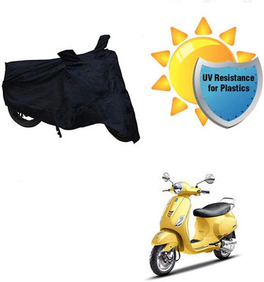 Mdstar Waterproof Two Wheeler Cover for Piaggio(Vespa SXL, Black)