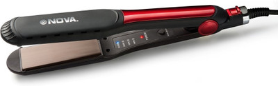 Nova Temperature Control Professional NHS-982/00 Hair Straightener(Black/Red)