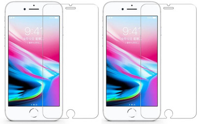 Morlin Tempered Glass Guard for Apple Iphone 8(Pack of 2)