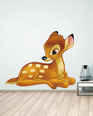 RNG 60 cm deer jungle book disney cartoon caracter 3d wall stickers in hd quality Self Adhesive Sticker(Pack of 1)
