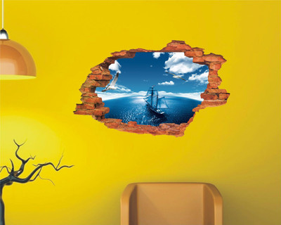 Jagvii 59 cm Magic hole , Self Adhesive Sticker(Pack of 1)