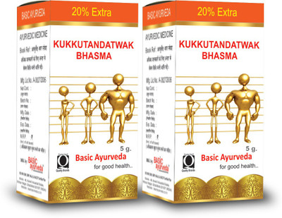 Basic Ayurveda Kukkutandatwak Bhasma Pack Of 2(Pack of 4, 20 g)
