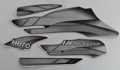 HRBull Sticker & Decal for Bike(Black, Silver)